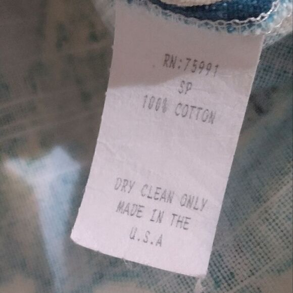 Painted Pony Women's Size 1X Blue and White Button up Cotton Coat - Picture 7 of 11